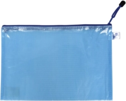 Mrežasta zip vrećica A5 plava