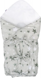 Klasična vezana povojića New Baby siva s zvjezdicama