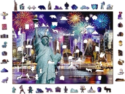 Drvene puzzle Noćni New York 2u1