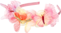 Souza obruč za kosu Lilyanne s cvjetovima i leptirima