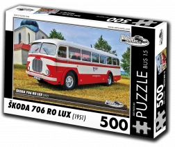 Puzzle retro automobili – autobus Škoda 706 RO Lux (1951) 500 dijelova