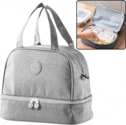 Termoizolacijska torba za ručak s podesivim remenom srebrna