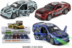 metalni trkaći autić 1:32 s otvarajućim vratima i svjetlom