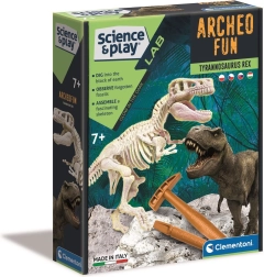 Clementoni Science & Play Archeo Fun: tyrannosaurus rex – arheološki set sa svjetlećim kosturom