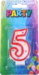 Rođendanska svijeća broj 5 crvena