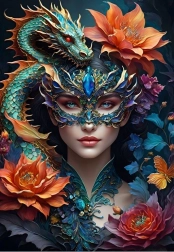 Puzzle Djevojka s Zmajem 1000 dijelova