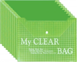 Prozirna A4 spisovna s drukom, zelena (20 kom)