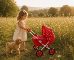 New Baby dječja kolica za lutke Anička crvena