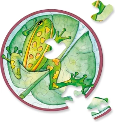 Okrugle puzzle CURIOSI Picoli – žaba, 33 dijelova