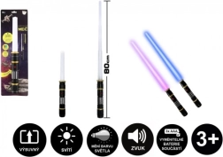 Sklopivi svjetlosni mač sa svjetlom i zvukovima, 80 cm