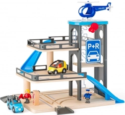 Drveno višekatno parkiralište s poletno/ sletnom platformom za helikopter