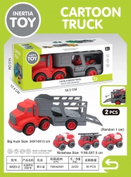 set vozila vučno vozilo s vatrogasnim autićima