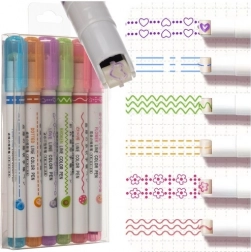 Set dekorativnih flomastera za uzorke i šrafure 6 kom MAALEO