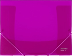 Mapa s gumicom Electra ružičasta A4