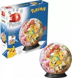 3D puzzle kugla POKÉMON – 72 dijelova na postolju