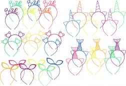 Karnevalska traka za kosu s ukrasom – mix boja