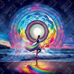 Kvadratna slagalica plesna mandala 1023 dijelova