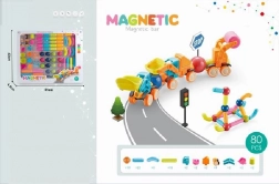 Magnetična 3D građevna set, 80 dijelova
