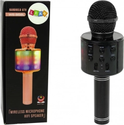 Bežični USB mikrofon s ugrađenim zvučnikom za karaoke snimanje Model WS-858 Crni