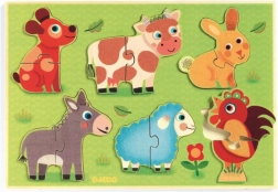 Drvene puzzle Na dvorištu od Djeco