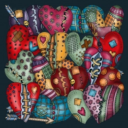 Kvadratne puzzle Palapeli Srce 251 dio