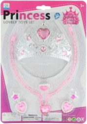 Set za princezu – kruna, ogrlica, naušnice i prsten