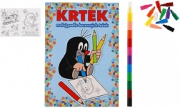 Bojanka KRTICA A5 bojaj prema obojenim točkicama s voštanim bojama, 11 kom u vrećici