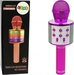 Bežični mikrofon USB zvučnik za snimanje karaoke model WS-858 Pink