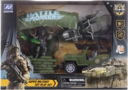 Vojni set s padobrancem, džipom i vodenim skuterom