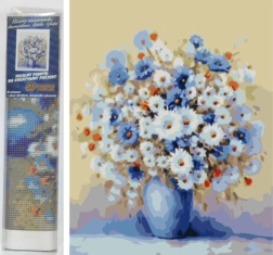 Dijamantno slikanje livadni buket 30 × 40 cm