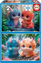 Educa Puzzle Slatka čudovišta 2x100 dijelova