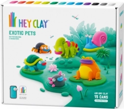 Hey Clay plastelin – egzotične životinje, set 15 posudica