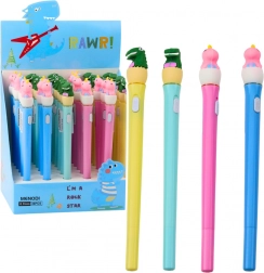 Svjetleća dinosaurová olovka s LED osvjetljenjem i kapicom