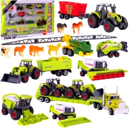 Metal farm machinery and tractors 1:64 – play set for kids