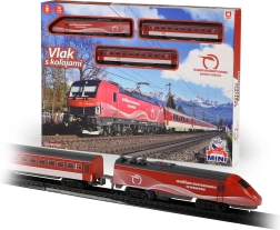 Mini vlak Železničná spoločnosť Slovensko na baterije – početni set s tračnicama