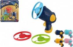Izbacivač vrtuljki sa startnim pištoljem, 3 kom, plastika, mix boja