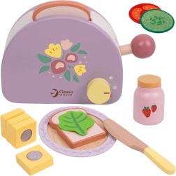 Drveni tost aparat za doručak s priborom, 13 dijelova