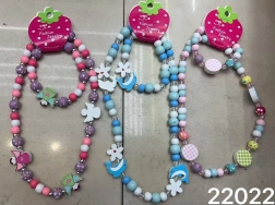 Set drvenih perli ogrlica i narukvica