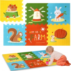 Humbi pjenasta puzzle podloga 1,5 cm XXL životinje, 6 dijelova, 165 × 112 cm