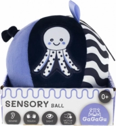 senzorička plišana loptica s zvončićem GAGAGU za bebe