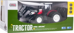 RC traktor s prednjim utovarivačem, crveni 1:24