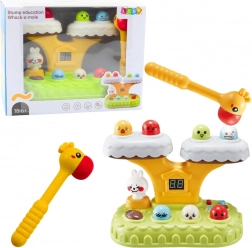 Interaktivna igra Whack‑a‑Mole za djecu s melodijama i 7 brzina