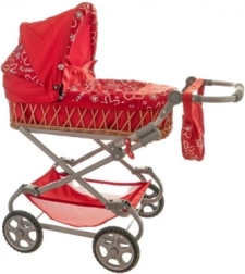 Duboka pletena košara kolica za lutke Monika 90 × 40 × 70 cm