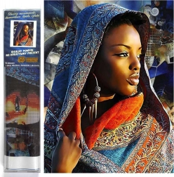 Dijamantno slikanje Zadubljena djevojka 30x40 cm