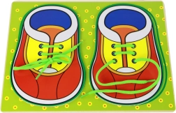 Drvena edukativna igračka Učimo vezati vezice