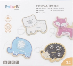 PolarB životinje za provlačenje – drveni set za razvoj fine motorike