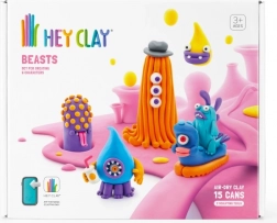 plastelin HEY CLAY Beasts – set od 15 čašica