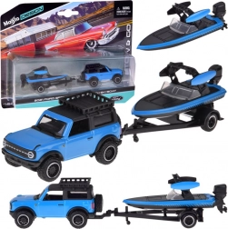 Maisto metalni model 1:64 – FORD Bronco 2021 s prikolicom i motornim čamcem