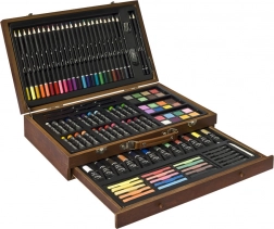 Set za slikare u drvenom koferu