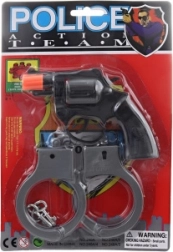 Plastični pištolj na kapisle s lisicama, 8-metni